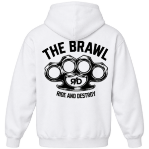 "The Brawl" Pull Over Hoodie - White